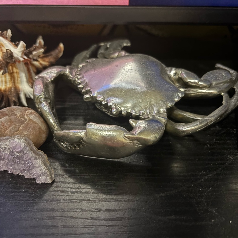 Silver Crab Figurine